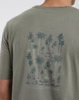 Polera manga corta hombre Palmeras verde - Algodón orgánico