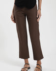 Pantalón mujer Iris café - Lino - Frøens
