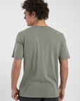 Polera manga corta hombre Plain verde - Algodón orgánico