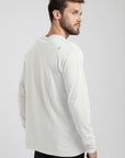 Polera manga larga hombre Foto blanco - Algodón orgánico - Frøens
