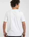 Polera manga corta hombre Martín Pescador blanco - Algodón orgánico