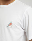 Polera manga corta hombre Martín Pescador blanco - Algodón orgánico - Frøens