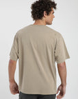 Polera manga corta hombre Oversize camel - Algodón orgánico