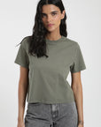 Polera mujer manga corta Round verde - Algodón orgánico - Frøens