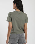 Polera mujer manga corta Round verde - Algodón orgánico - Frøens