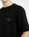 Polera manga corta hombre Front text negro