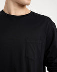 Polera manga larga hombre Bolsillo negro - Algodón orgánico - Frøens