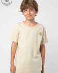 Polera manga corta kids Sun beige - Algodón orgánico - Frøens