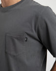 Polera manga corta hombre bolsillo Stitch grafito - Algodón orgánico. - Frøens