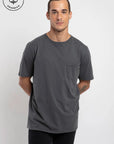 Polera manga corta hombre bolsillo Stitch grafito - Algodón orgánico. - Frøens