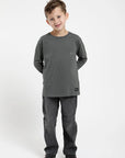Polera manga larga kids Helechos verde