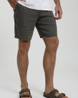 Short hombre Ellis olivo - Lino - Frøens