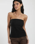 Blusa Strapless negro - Lino - Frøens