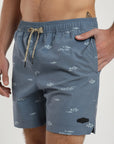 Traje de Baño hombre Trunk Pez azul - Poliéster reciclado - Frøens