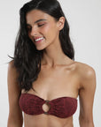 Bikini top reversible Porto terracota - Poliéster reciclado