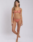 Bikini bottom terracota de poliéster reciclado modelo Alai de Froens