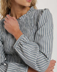 Blusa manga larga Bee rayas gris Froens