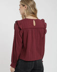 Blusa manga larga Mia burdeo