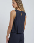 Blusa sin mangas Caulle azul Froens