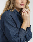Blusa manga larga Ellie denim