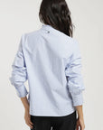 Blusa manga larga Ellie rayas celeste
