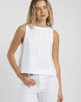 Blusa sin mangas caulle blanco Froens