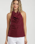 Blusa sin mangas murta burdeo Froens