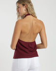 Blusa sin mangas murta burdeo Froens