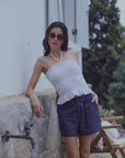 Blusa sin mangas panal blanco Froens