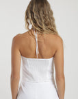 Blusa sin mangas roca blanco Froens