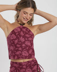 Blusa sin mangas roca burdeo Froens
