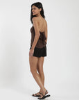 Blusa Strapless café - Lino - Frøens