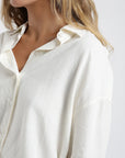 Blusa manga larga Max blanco - Lino