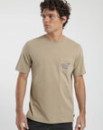 Polera manga corta hombre Bolsillo camel - Algodón orgánico - Frøens