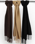 Bufanda de lana beige