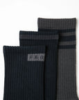 Calcetín hombre Pack x3 largo negro - Frøens