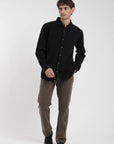 Camisa manga larga Denim negro