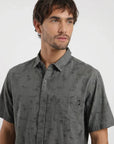 Camisa manga corta Hawaii olivo Froens