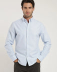 Label - Camisa manga larga Ox celeste