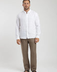 Camisa manga larga lino blanco Froens