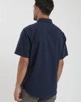 Camisa manga corta Texture azul Froens