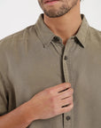 Camisa manga corta Puelche olivo Froens
