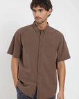 Camisa manga corta Texture café Froens
