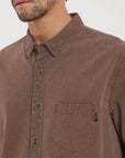 Camisa manga corta Texture café Froens