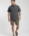 Camisa manga corta texture grafito Froens
