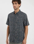 Camisa manga corta Tropical azul Froens