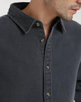 Camisa manga larga Waffle azul