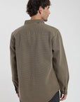 Camisa manga larga Waffle olivo