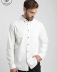 Camisa manga larga Sarga blanco- Algodón orgánico