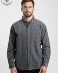 Camisa manga larga Corduroy Yarn azul - Algodón orgánico - Frøens